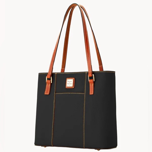 Dooney Bourke Black Pebble Grain Lexington Leather Tote Handbag Orig $358 - Picture 2 of 8